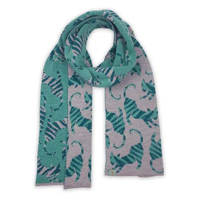 Otto & Spike Women's Scarves - Tiger Cat - Merino - Pink