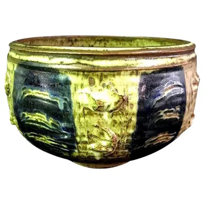 Pre-owned Otto And Vivika Heino Signed Midcentury Large California Studio Pottery Bowl In Brown