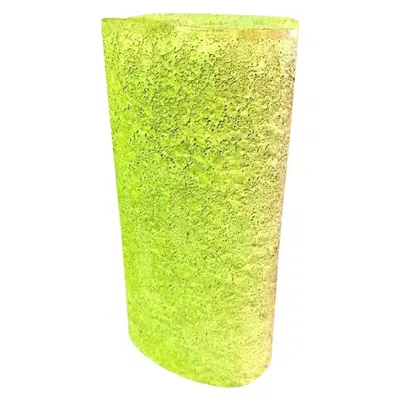 Pre-owned Otto Natzler Signed Volcanic Glaze California Studio Pottery Oval Vessel Vase In Green