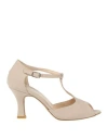 Ottocento Mary Moda Woman Pumps Beige Size 7 Textile Fibers