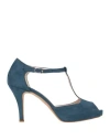 Ottocento Mary Moda Woman Sandals Deep Teal Size 8 Textile Fibers In Green