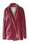Ottod'ame Velvet Blazer In Sangria In Rosa