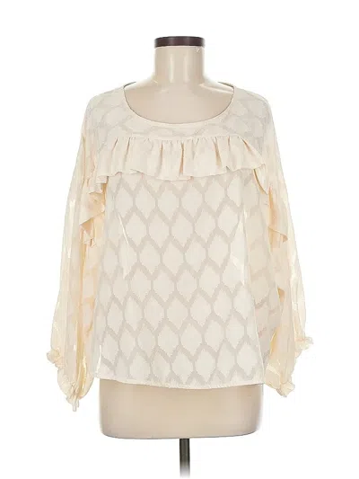 Pre-owned Ottod'ame 3/4 Sleeve Blouse In Ivory