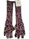 Ottod'ame Abstract Gloves In Viola In Multi