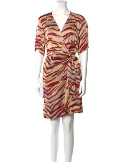 Pre-owned Ottod'ame Animal Print Knee-length Dress W/ Tags In Neutral