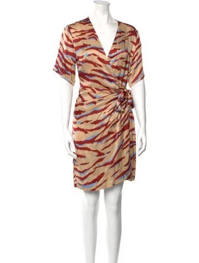 Pre-owned Ottod'ame Animal Print Mini Dress W/ Tags In Neutral