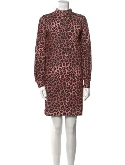 Pre-owned Ottod'ame Animal Print Mini Dress W/ Tags In Pink