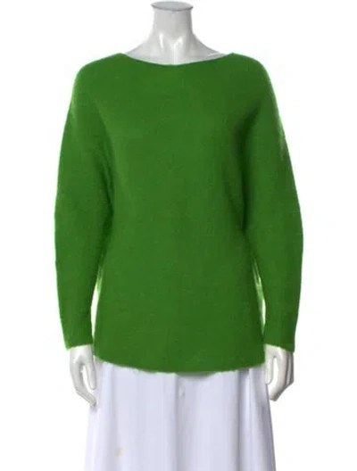Pre-owned Ottod'ame Bateau Neckline Sweater In Green