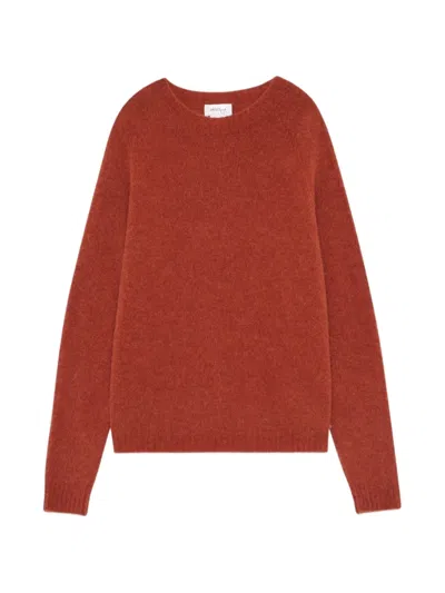 Ottod'ame Brushed Raglan-sleeve Knit In Orange