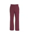 Ottod'ame Burgundy Tailored Chinos With Minimalist Silhouette In Purple