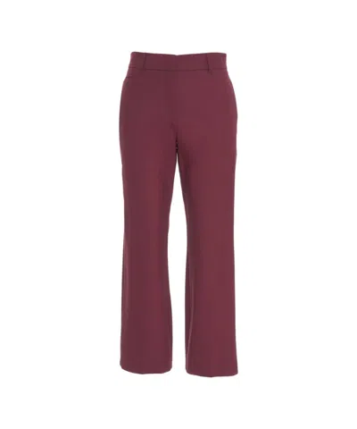 Ottod'ame Burgundy Tailored Chinos With Minimalist Silhouette In Purple