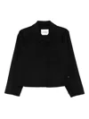 Ottod'ame Button-fastening Short Jacket In Black