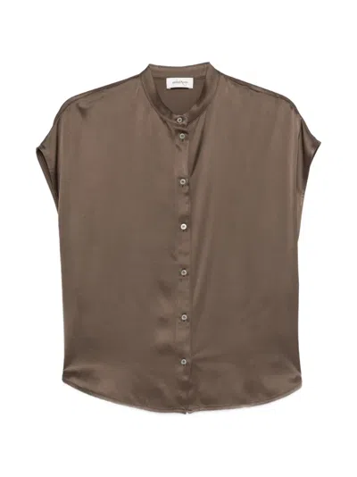 Ottod'ame Button Shirt In Brown