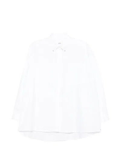 Ottod'ame Buttoned Chest-pocket Shirt In White