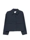 Ottod'ame Buttoned Flap-pocket Jacket In Blue
