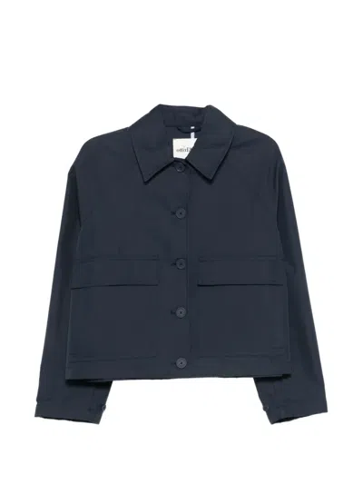 Ottod'ame Buttoned Flap-pocket Jacket In Blue