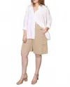 Ottod'ame Cargo Bermuda Short In Sabbia In White
