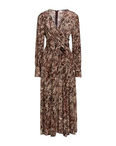 Ottod'ame Caring Woman Maxi Dress Chocolate Brown Size 8 Viscose
