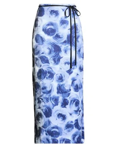 Ottod'ame Caring Woman Maxi Skirt Blue Size 8 Viscose