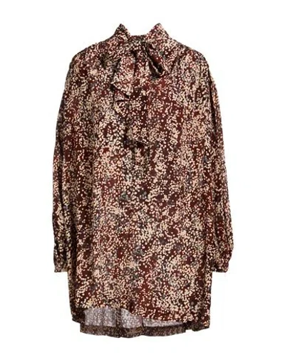 Ottod'ame Caring Woman Mini Dress Chocolate Brown Size 10 Viscose