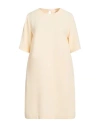 Ottod'ame Caring Woman Mini Dress Cream Size 10 Polyester In Neutral