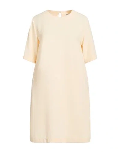Ottod'ame Caring Woman Mini Dress Cream Size 10 Polyester In Neutral