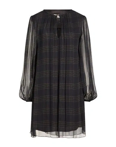Ottod'ame Caring Woman Mini Dress Midnight Blue Size 10 Viscose In Black