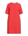 Ottod'ame Caring Woman Mini Dress Tomato Red Size 8 Polyester In Purple