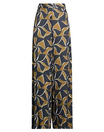 Ottod'ame Caring Woman Pants Khaki Size 8 Viscose In Multi