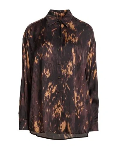 Ottod'ame Caring Woman Shirt Black Size 10 Viscose In Multi