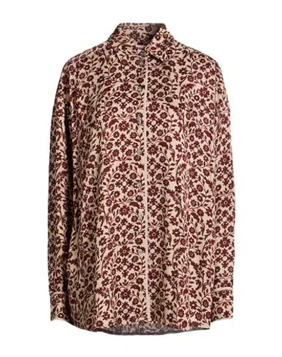 Ottod'ame Caring Woman Shirt Brown Size 12 Viscose
