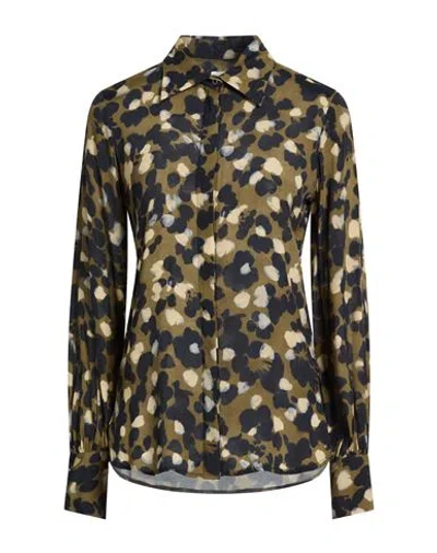 Ottod'ame Caring Woman Shirt Military Green Size 2 Viscose In Multi