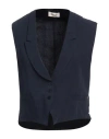 Ottod'ame Caring Woman Tailored Vest Midnight Blue Size 8 Polyester, Cotton, Linen