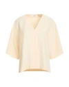 Ottod'ame Caring Woman Top Cream Size 10 Polyester In Orange