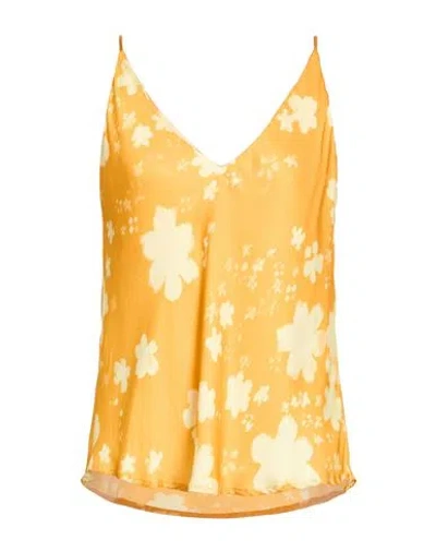 Ottod'ame Caring Woman Top Mandarin Size 8 Viscose In Orange