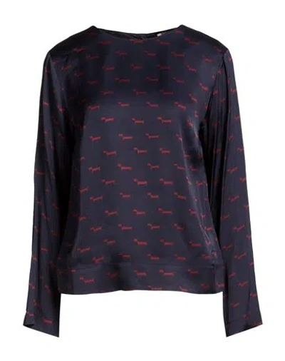 Ottod'ame Caring Woman Top Midnight Blue Size 4 Viscose