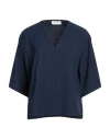 Ottod'ame Caring Woman Top Midnight Blue Size 8 Polyester