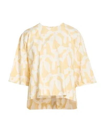 Ottod'ame Caring Woman Top Pastel Yellow Size 8 Cotton