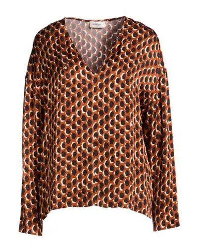 Ottod'ame Caring Woman Top Rust Size 8 Viscose In Multi