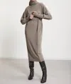 Ottod'ame Cashmere Blend Long Dress In Stone In White