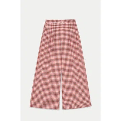 Ottod'ame Check Red Trousers
