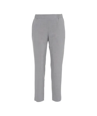 Ottod'ame Chino Pants With Elastic Waistband In Grey