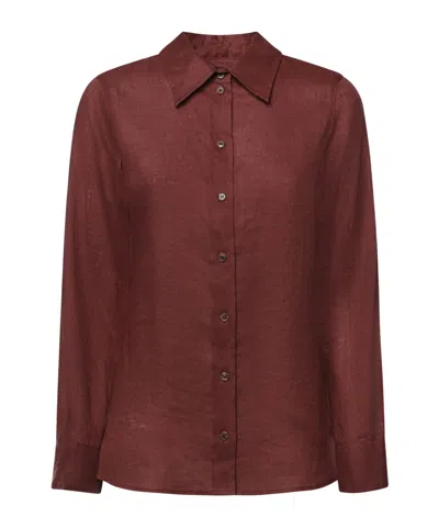 Ottod'ame Classic Button-up Shirt In Burgundy