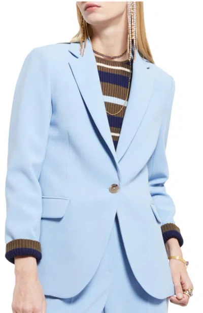 Ottod'ame Classic Tailored Blazer In Blue