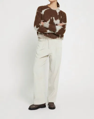 Ottod'ame Cow Sweater In Brown Cow
