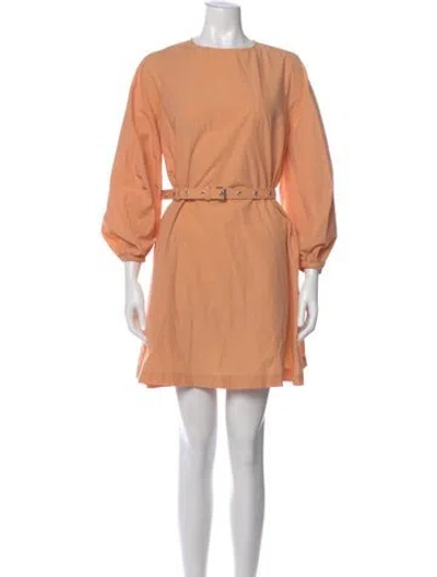 Pre-owned Ottod'ame Crew Neck Mini Dress In Orange