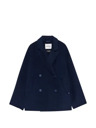 Ottod'ame Double-breasted Coat In Black