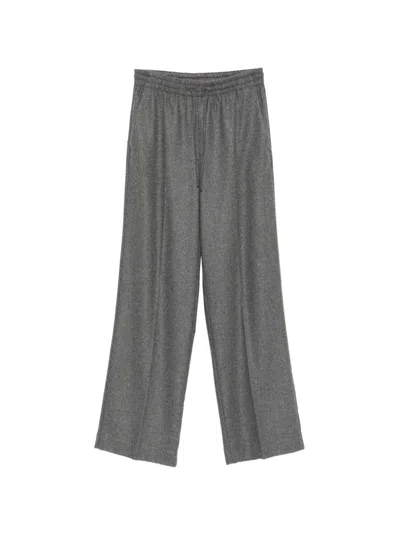 Ottod'ame Drawstring-waistband Trousers In Gray