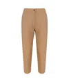Ottod'ame Elastic Waist Casual Pants In Nude