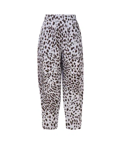 Ottod'ame Elastic Waist Casual Pants In White